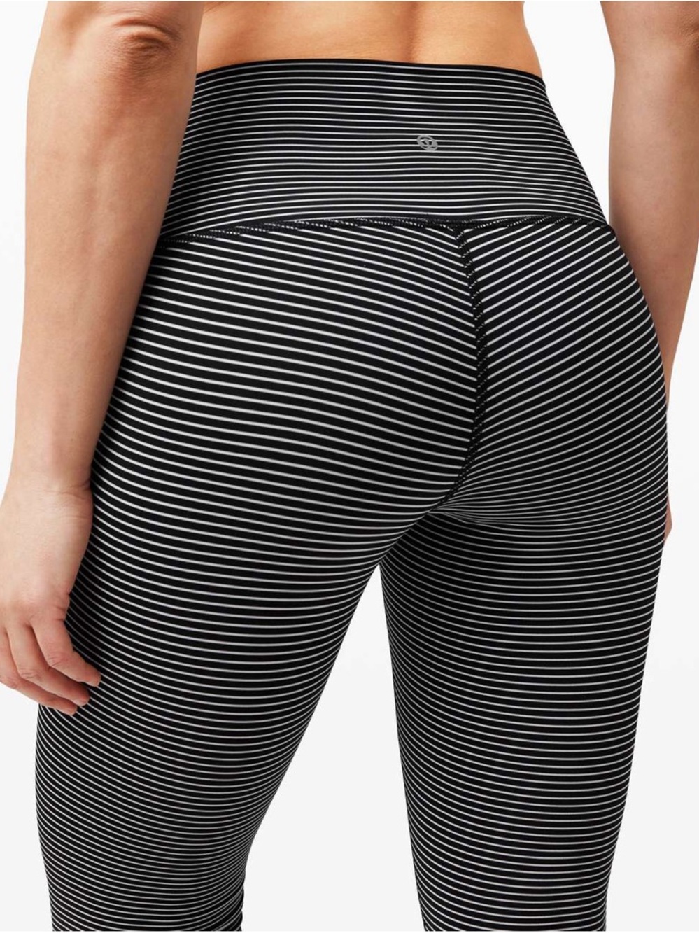 lululemon athletica Black & White Striped High-Rise Leggings